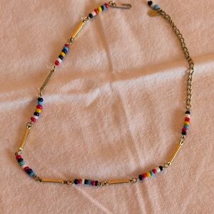 Park Lane Red and Blue Beaded Necklace